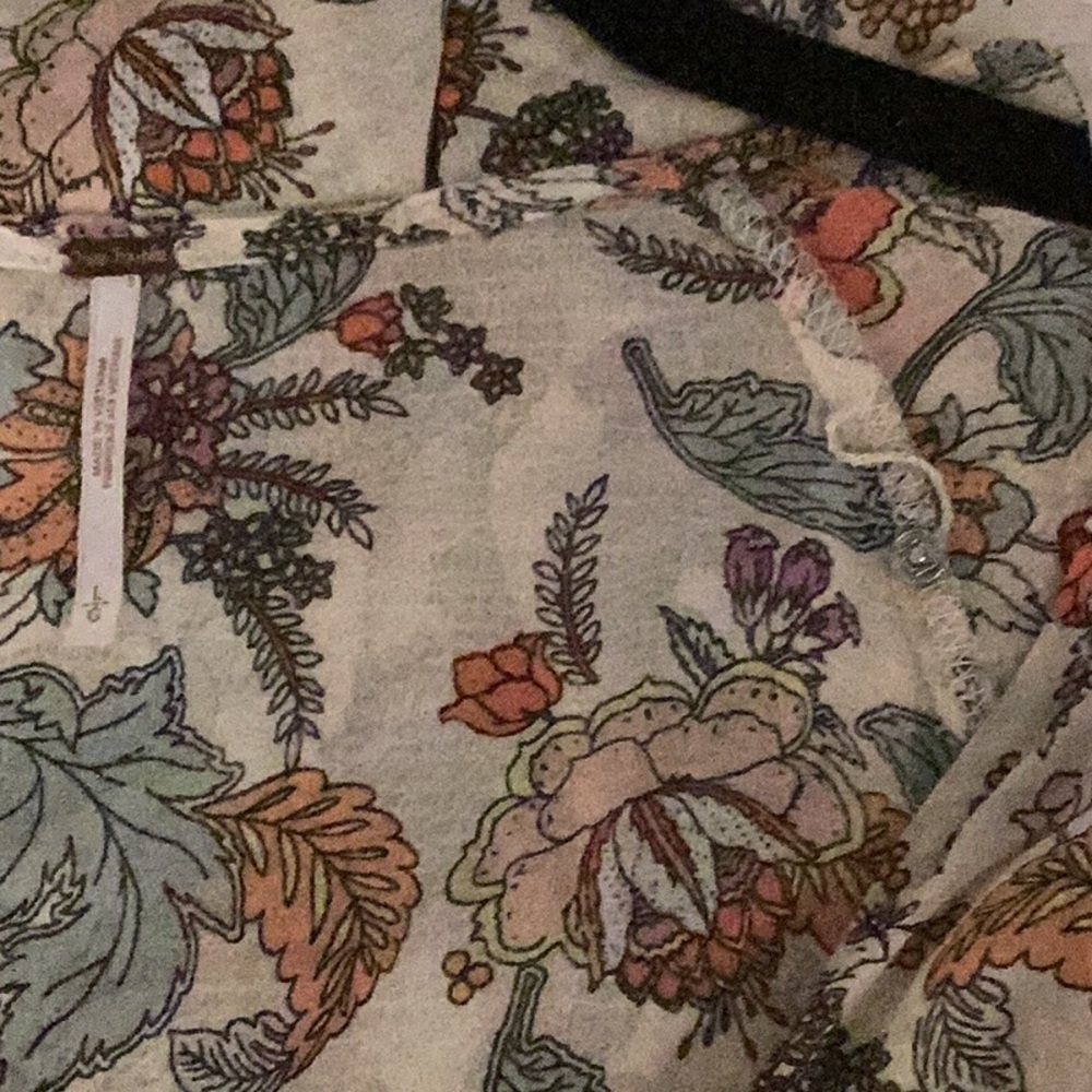 Free People Earth Folk Tea Set Floral Maxi Dress (Flaw) Duster Drape Swim Cover - Picture 10 of 10